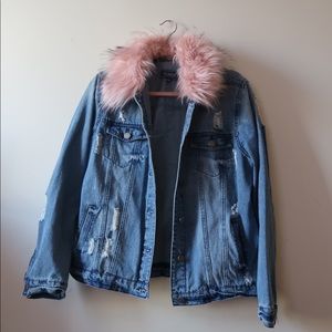FASHION NOVA OVERSIZED BOURBON DENIM JACKET SIZE M